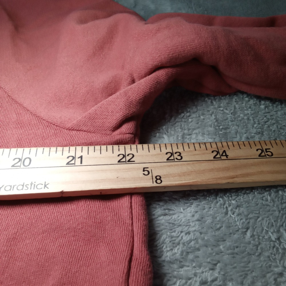 Loft Outlet Lounge Rose Pink Ruched Tie Sleeve Sweatshirt Large - Picture 7 of 7
